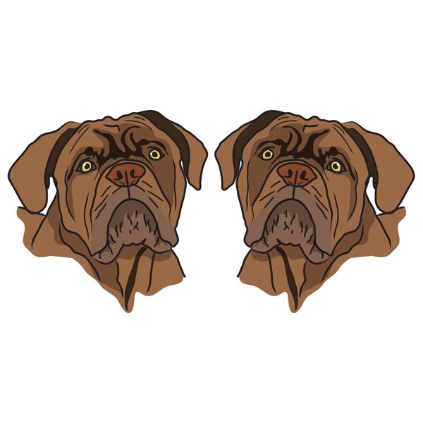 Dogues De Bordeaux Dog Decal, Dog Lover Decor Vinyl Sticker
